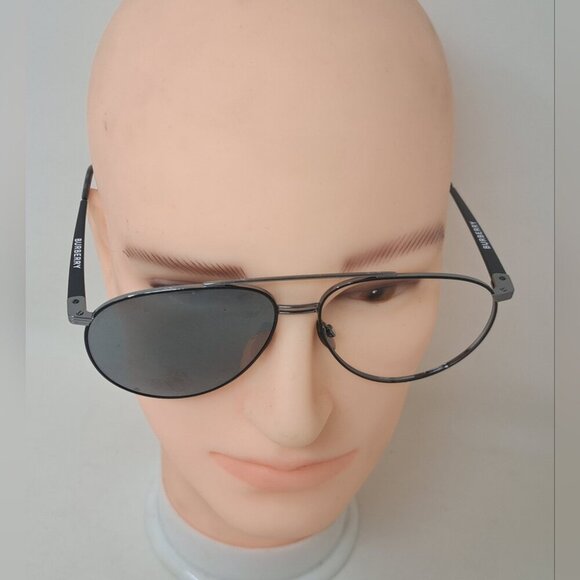 Burberry Men's Aviator Sunglasses Frames Only Pilot Metal Black B3108 60-14-145 - Picture 11 of 15